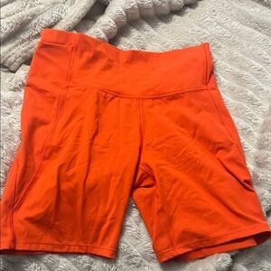 All in Motion Women's Bright Orange Bike Shorts